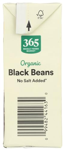 Image of 365 by Whole Foods Market, Organic Unsalted Black Beans, 13.4 Ounce
