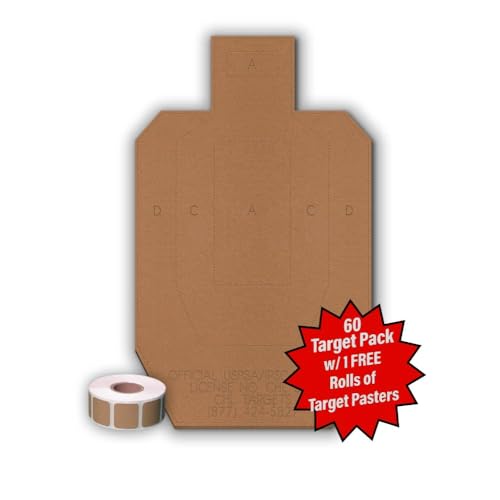 Image of Official USPSA /IPSC Cardboard Targets, Competition Torso, Silhouette Shooting, Cardboard Target. Made in USA