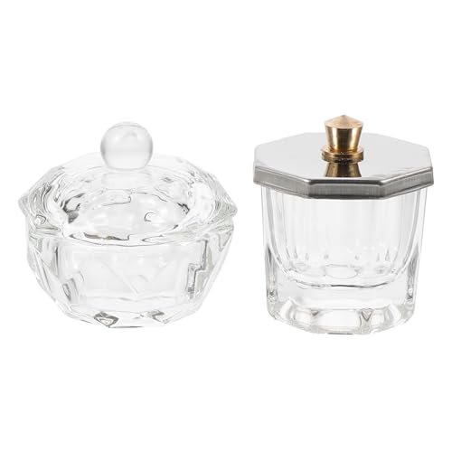 2 Piezas Vasos de Cristal para Mezcla de Líquidos de Uñas miniatura 1