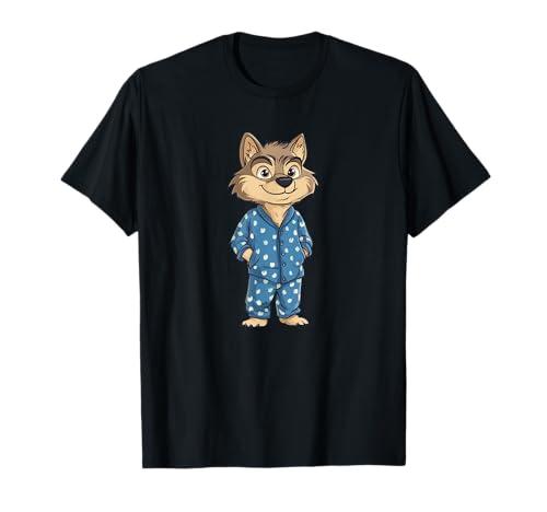 Superbe pyjama motif loup pour un look amusant de soirée pyjama T-Shirt
