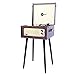 Arkrocket 3-Speed Bluetooth Record Player Retro Turntable with Built-in Speakers and Removable Legs [ Limited Edition ] (Brown)