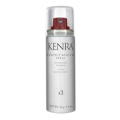 Kenra Professional Perfect Medium Spray 13 50% | Provides Styling Control Without Stiffness | Medium Hold | Fast-Drying Formulation | High Shine Finish | All Hair Types | Travel 1.5 oz