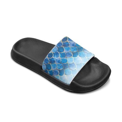 Doojoayie Wide Fit Slides for Kids Girls Colorful Beach Shoes for Water Play Non Slip