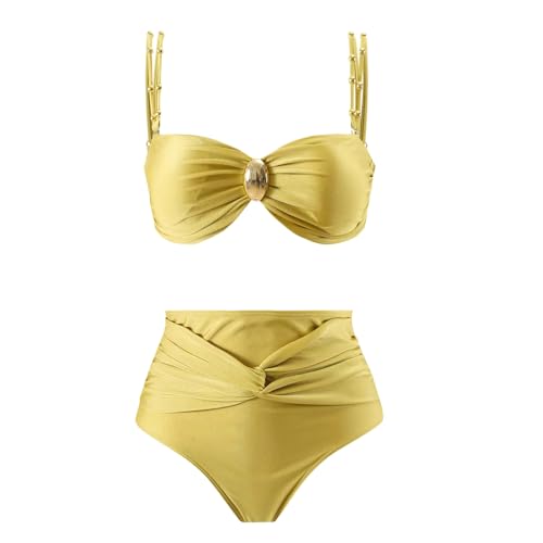 One Piece Swimsuit Women Slimming High Waisted Bikini Sets for Women Retro Ruched Bathing Suit Tummy Control