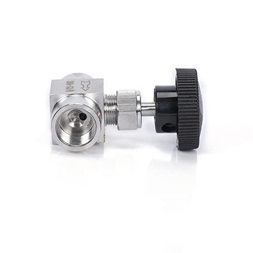 Vanne à pointeau acier inoxydable 304 filetage 3/8 BSP robinet eau gazole - 5