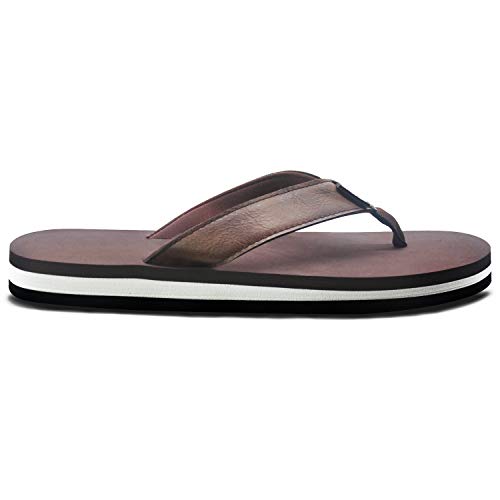 Dwg Men'S Soft Flip-Flop Sandals, Light Weight, Shock Proof, Non-Slip, Wide Sole, Canvas Strap, Comfort Thong Slippers For Indoor And Outdoor Beach thumb #4