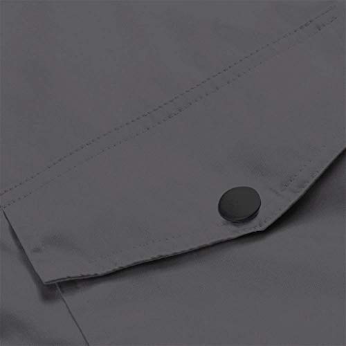 Ndvyxx Spring Jackets Ladies Hem Long Sleeve Vacation Casual Striped Overcoat Hood Windproof Button Down Comfort Thin Jacket Womens Gray #TOP5