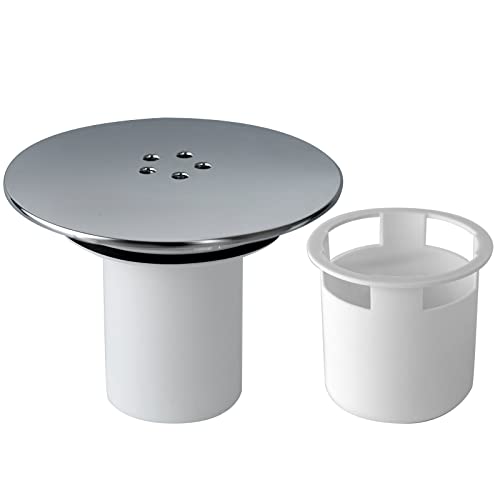 Cubierta de drenaje de ducha, cubierta de trampa de ducha cromada, cubierta de tapón de ducha de 90 mm/115 mm, piezas de tapa de montaje superior extraíbles de flujo rápido