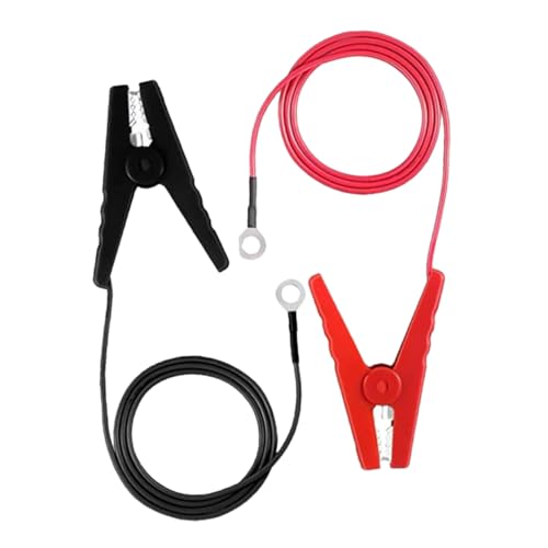 VINTORKY 2Pcs Solar Fence Charger Jump Connector Cable Copper Clamps Electric Fence Jump Lead for Farm Fencing System Color Heavy Duty Accessories