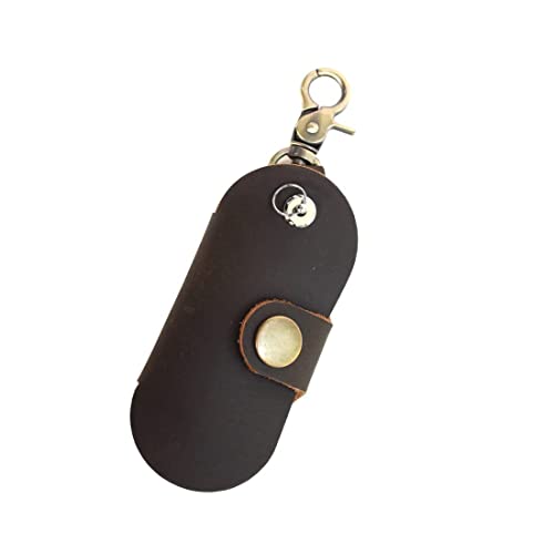 custom-made Dark Brown Simple Multifunctional Leather Key Organizer Door Key Car Key Case