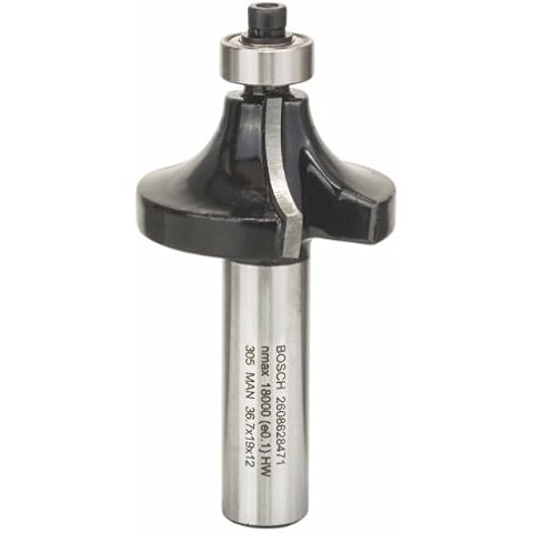Bosch Professional Zubehör 2608628471 Abrundfräser 12 mm, R1 12 mm, L 19 mm, G 70 mm Cover
