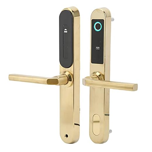 Voluxe Fingerprint Lock, Rose Gold Smart Door Entry Door Password Keypad Keyless Door Entry Fashionable for Home for Aluminum Alloy Doors for Balcony Doors