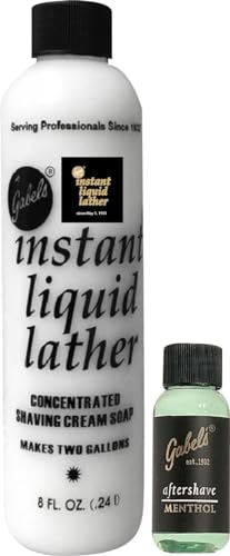 Instant Liquid Lather 8oz Concentrated shaving soap (1) for Lather Machine and 1oz Lime with Menthol Aftershave. Manufacturer Direct sealed bottle with black label