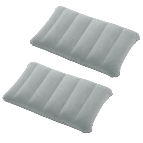 Tintoke 2 almohadas hinchables para camping y viajes, cojín de aire terciopelo para...
