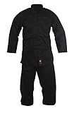 Budodrake Kung-Fu Anzug Kinder schwarz (150)