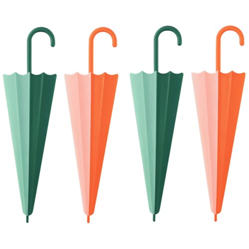 Gogogmee 4 pezzi Tergivetro Doccia con Design Ombrello Strumenti per e Specchi Tergivetro per Bagno e Auto Facile Usare e Riporre Colori Verde e