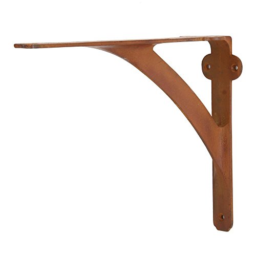 [Set Of 2] Shelf Brackets For 6", 8", 10" Shelves - Rust Finish - 7.88" X 5.88" - Heavy Duty Iron Shelf Bracket - L Brackets For Wall Shelves - Easy To Install - Hardware Included #TOP5