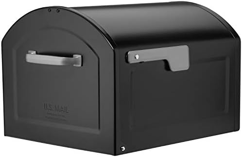 ARCHITECTURAL MAILBOXES 950020B-10 Centennial Black Mailbox Post Mount, XL