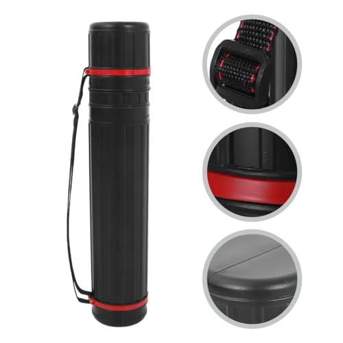 HORIALENCE Ausziehbare Posterröhre Mit Verstellbarem Schultergurt Teleskop Transportrohr Für Dokumente Kunstwerke Und Blaupausen Kunststoff Röhre 21.65X4.13In