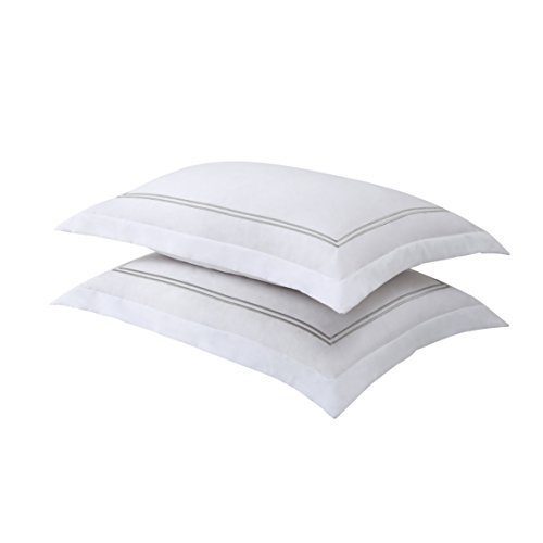 Bed Maker'S FRE27502SILV07 Levinsohn Luxury Hotel Tailored Pillow Sham Pair cover