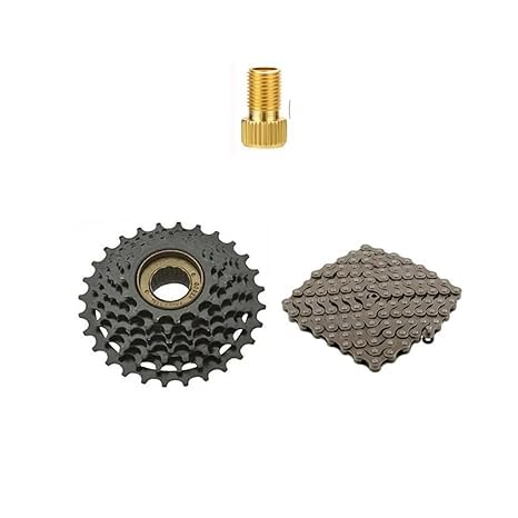 Schrodinger 70055 Bicycle 7S Freewheel 7 Speed Mountain MTB 14-28 Teeth + 7S Chain 116 Link