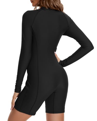 Image of Century Star UPF 50+ Modest Long Sleeve Swimsuits for Women Bathing Suit Rash Guard Surfing One Piece High Neck Swimwear
