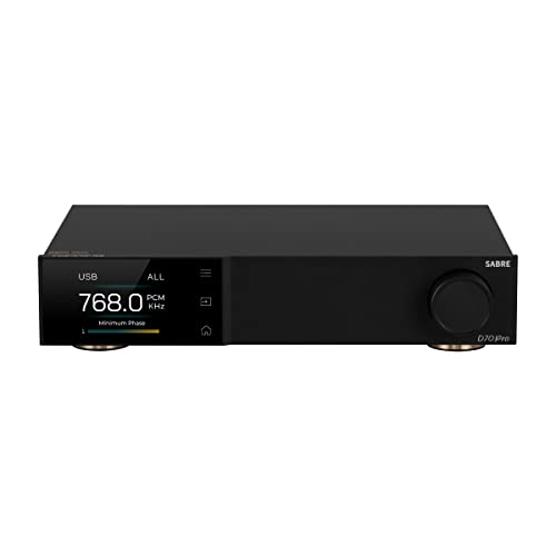 Image of Topping D70PRO Sabre DAC ES9039SPRO XU316 Bluetooth 5.1 LDAC Aurora UI Colour Display RCA & XLR Output HiFi Decoder with Remote Control(Black)