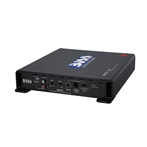 Boss Audio Systems R6002 Riot Series Car Audio Stereo Amplifier - 1200 High Output, 2 Channel, Class A/B, 2/4 Ohm, Low/High Level Inputs, High/Low Pass Crossover, Full Range, Bridgeable, Subwoofer #TOP2