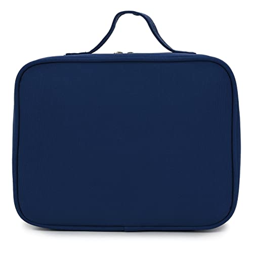 Hawlander Insulated Kids Lunch Box Bag For Boys And Girls, With Side Bottle Holder, Navy-Blue #TOP3