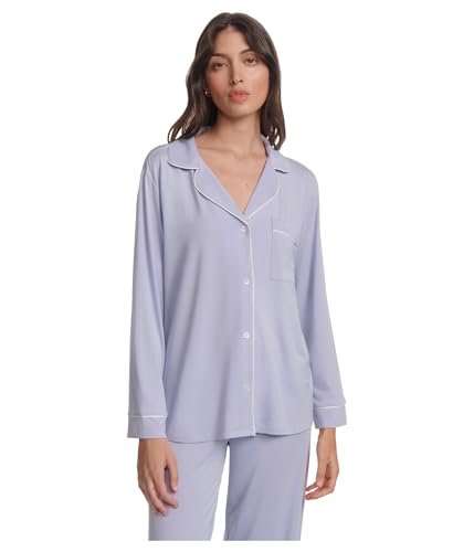 Image of Eberjey Gisele Classic Women's Pajama Set | Long Sleeve Shirt + Long Pants