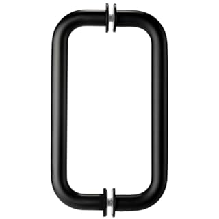 Kolet Shower Door Handle, 8 Inche Center to Center Glass Shower Door Handle, 304 Stainless Steel, Compatible with 1/4" to 1/2" Glass, Secure with Hidden Screw, Matte Black