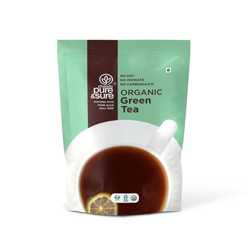 Pure & Sure Organic Green Tea 250g | Certified Organic Leaves| Antioxidant-Rich| Steam-Sterilized| Sustainably Sourced| No Preservatives