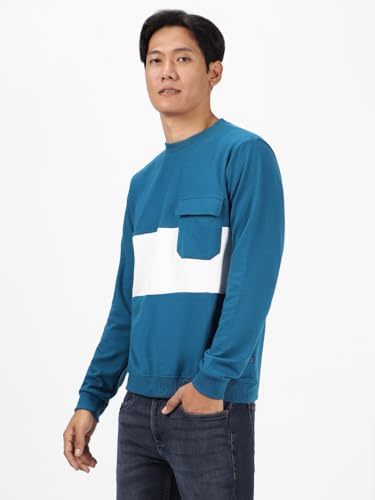 Image of Urbano Fashion Men's Cotton Color Block Sweatshirt