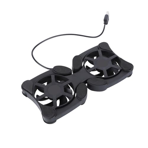 Base enfriadora portátil plegable para laptop USB negra miniatura 1