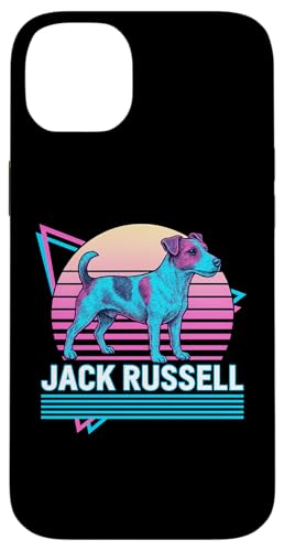 Jack Russell Terrier Retro Vintage Synthwave Perro estético Carcasa para iPhone 14 Plus