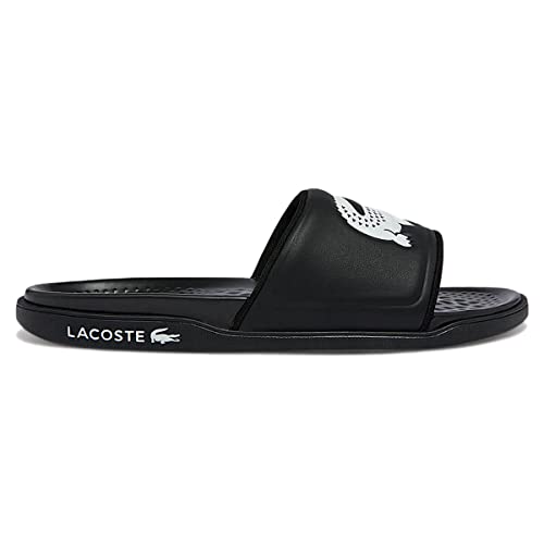 Lacoste Chaussures de piscine ServeDualist pour homme, noir/blanc, 42 EU
