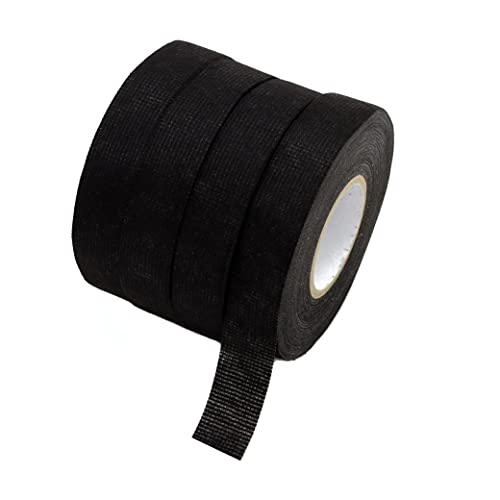 Image of JBT Wiring Harness Tape 19 mm X 15m, Black Chemical Fiber Cloth High Temp Wire Harness Wrapping Tape for Auto Electrical Wrap, Protection, Insulation, Flame Resistant(4)
