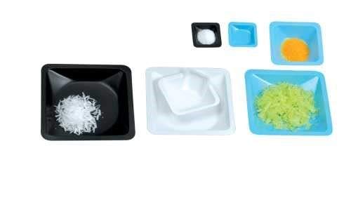 Heathrow Scientific Gravity Weigh Boat, Square White Small, Anti-Static pk500 - Heath