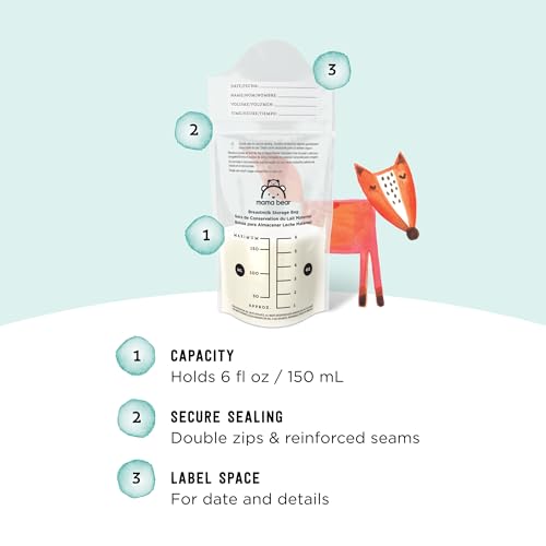 Amazon Brand - Mama Bear Breastmilk Storage Bags, 100 Count - Image 4