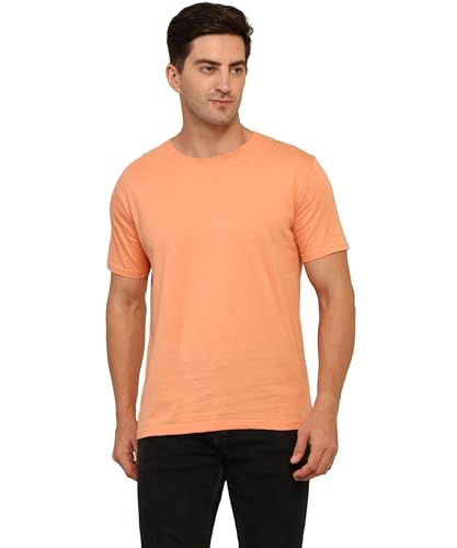 Image of Unisex Round Neck Plain T-Shirt | Combed Bio-Washed Ring Spun Cotton for Men & Women, Short Sleeves