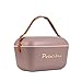 Polarbox Retro Beach Cooler Vintage Picnic Lunch Box Bag Portable Cooler Travel Camping Hiking 90s Style Ice Chest Medium Lightweight for Cans Beers & Seltzers 12L Mauve Gold