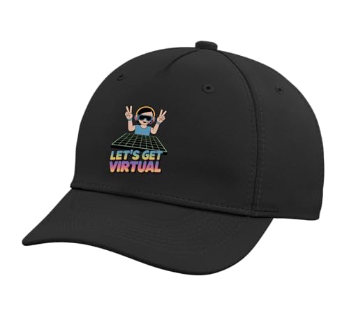 Explore with VR Headset for Augmented Reality Fans Adjustable Printed Baseball Hat, Black