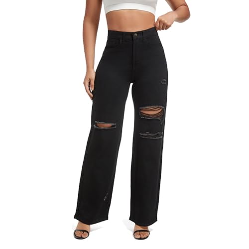 Pantalon en denim femme coupe droite classique générique pour silhouette mince en 2026