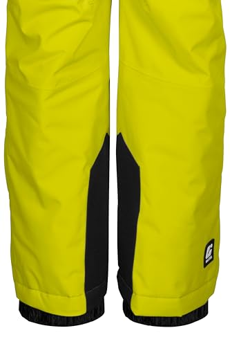 killtec Jungen Skihose/Funktionshose mit abnehmbarem Latz, Kantenschutz und Schneefang KSW 214 BYS SKI PNTS, Lime, 164, 43651-000