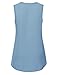 Timeson Womens Work Blouses and Tops, Ladies Wear to Work Tunic Tops V Neck Chiffon Tank Tops for Women Sleeveless Button Down Shirts for Summer Office Business Wear Blue Gray X-Large