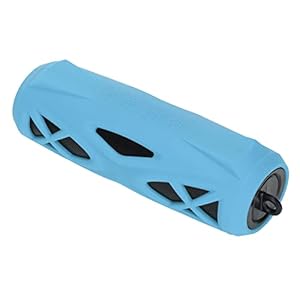Chanme Kleine luidspreker, 360° surround sound, draadloze luidspreker, dual pairing, geheugenkaartondersteuning, outdoor, voor camping, zwembadfeesten, blauw