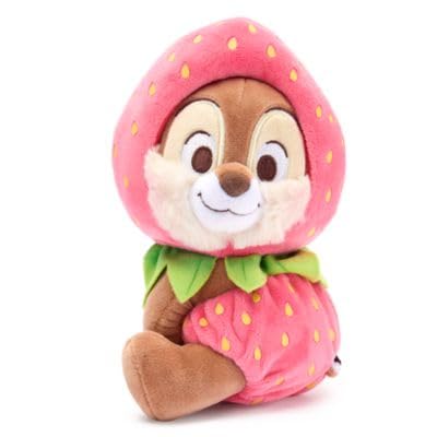 Disney Store Official Chip Plush Keychain, Ichigo Strawberry