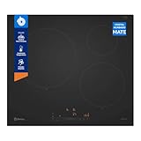 Balay - Placa de inducción, 3 zonas de cocción, Control deslizante, Home Connect, Negro Mate, 3EB965MH