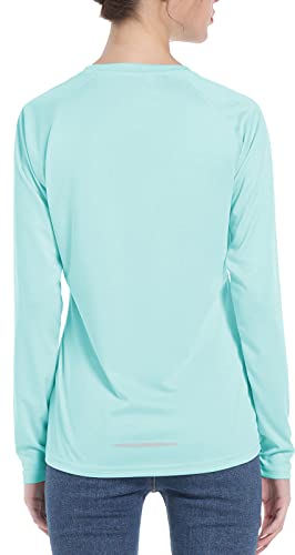 Camisetas femininas com proteção solar FPS 50+ UV - manga comprida para caminhadas ao ar livre, pesc