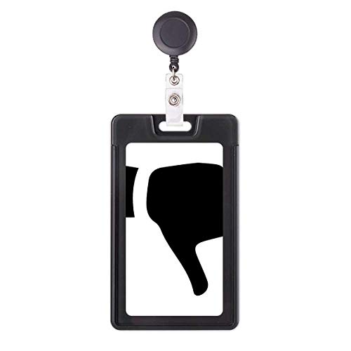 Funda retráctil para tarjetas con silueta de gesto de burla para oficina